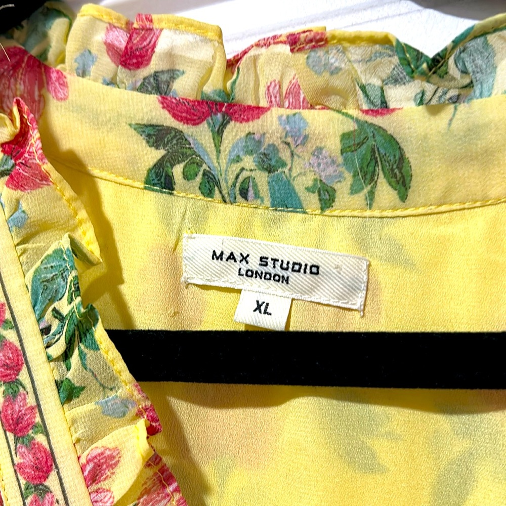 Max studio Floral Yellow Dress - Picture 4 of 4